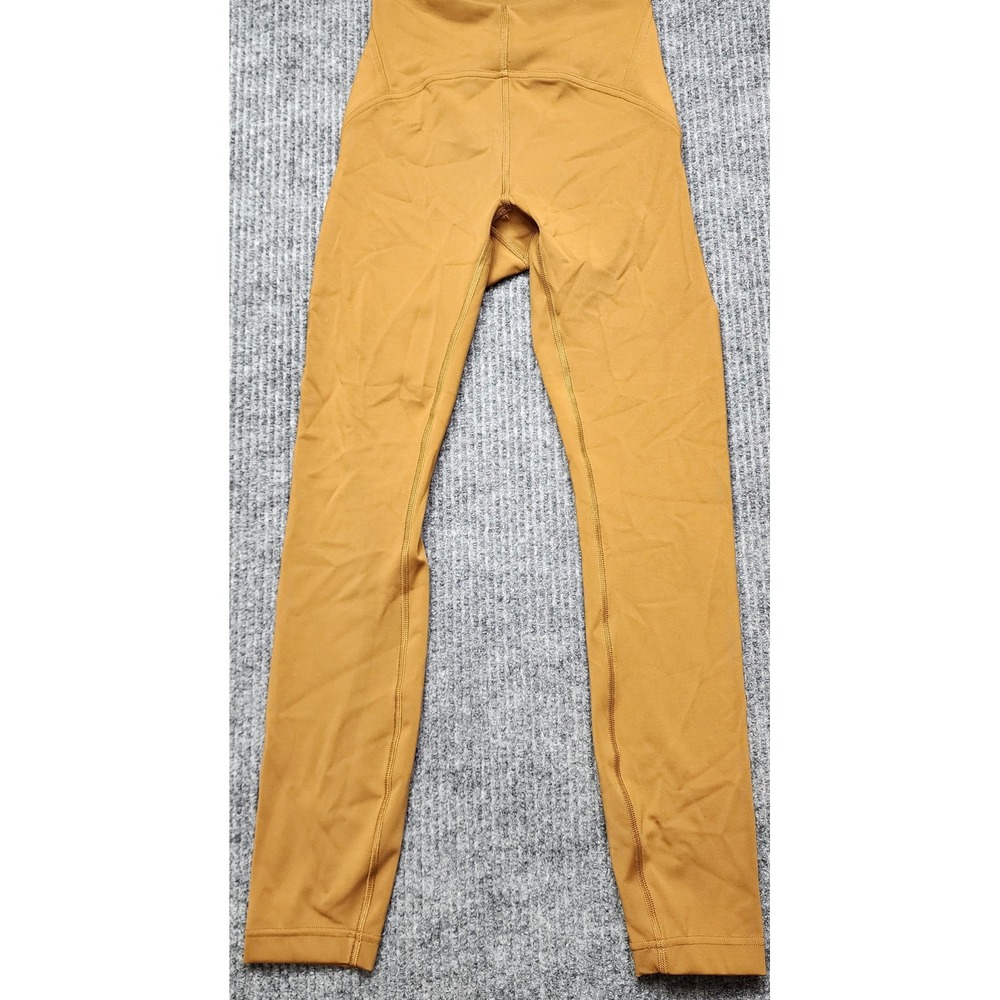 Lululemon Instill High-Rise Tight 25 Mustard Copper Yoga Leggings Size 2 LW5DJTS